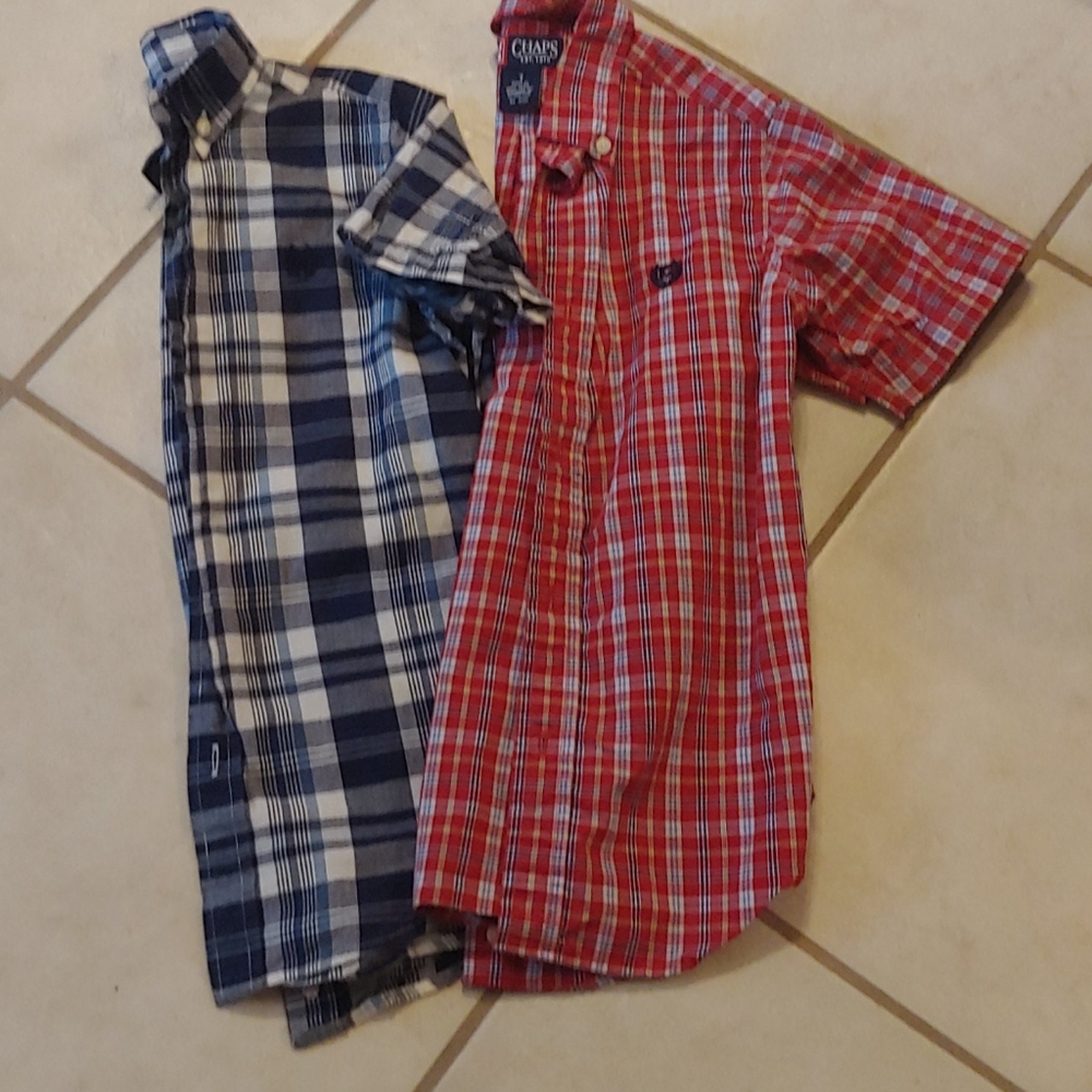 Short sleeve plaid for boys